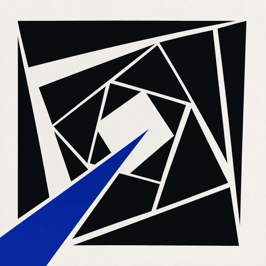 Redrob Image: geometric aperture mark on paper